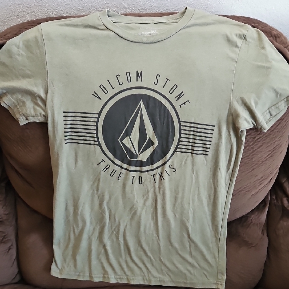 Volcom Green Short Sleeve Tee with Iconic Logo